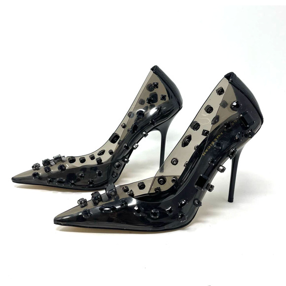 Good American Diamonds Are Forever Heels Size 11 Light Smoke GSH008-X - Picture 5 of 8